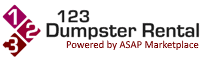 123 dumpster rental logo
